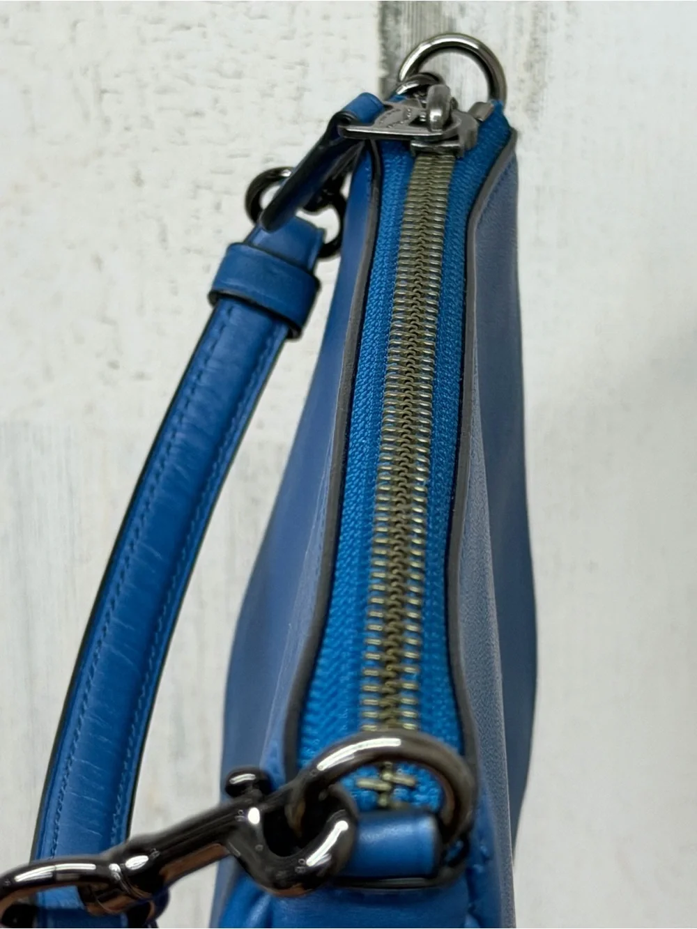 Coach Nolita Blue Leather Pochette